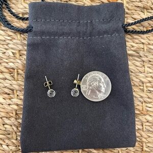 Gold and Silver Stud Earrings